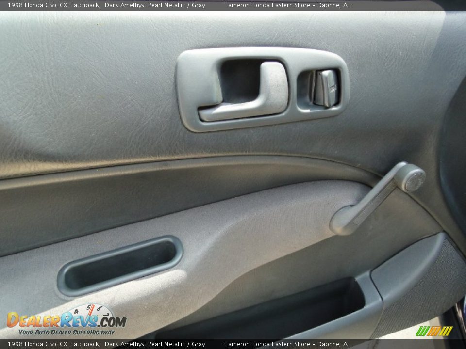 1998 Honda Civic CX Hatchback Dark Amethyst Pearl Metallic / Gray Photo #13