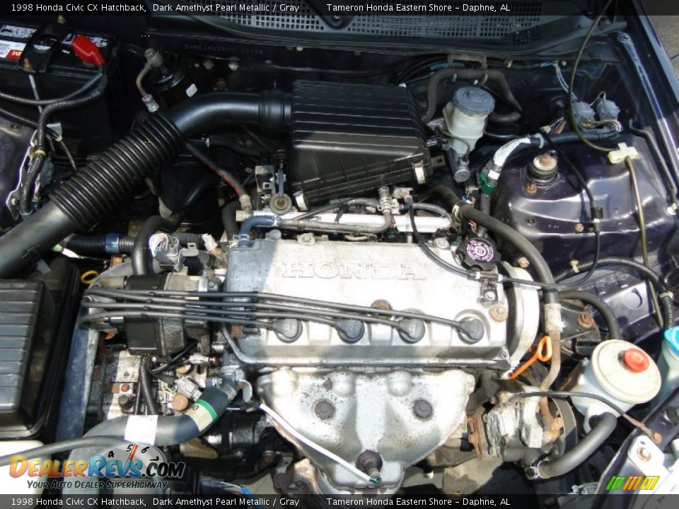 1998 Honda Civic CX Hatchback 1.6 Liter SOHC 16V 4 Cylinder Engine Photo #23