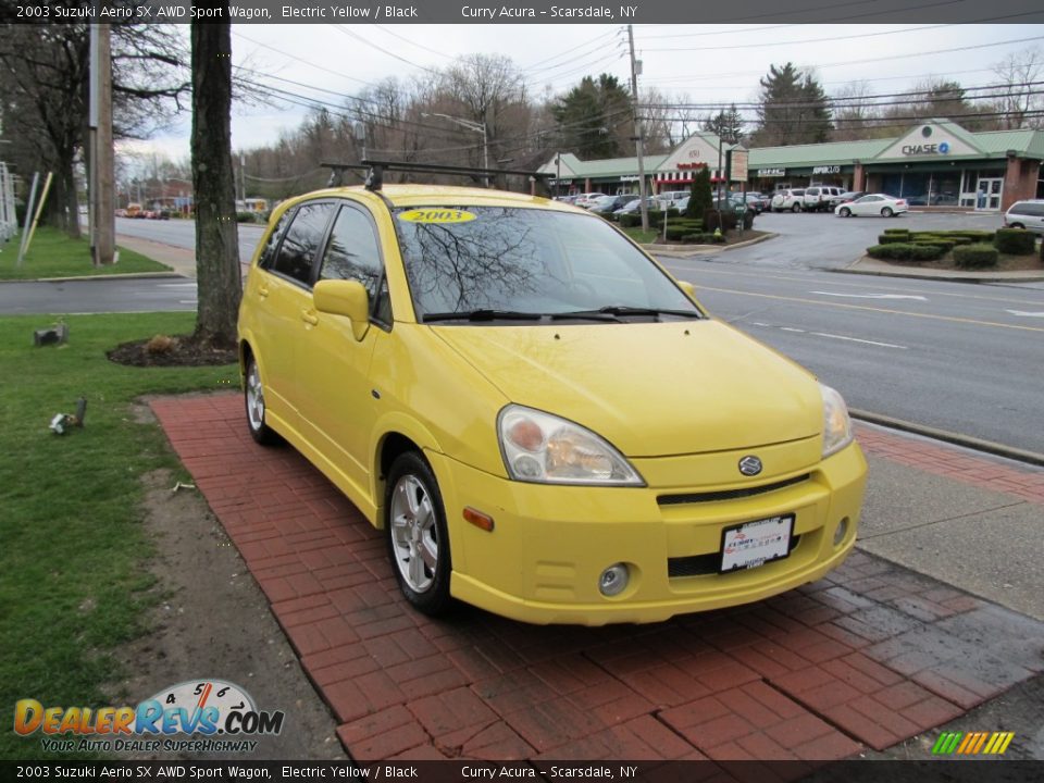 2003 Suzuki Aerio SX AWD Sport Wagon Electric Yellow / Black Photo #3