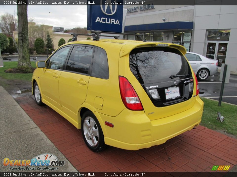 2003 Suzuki Aerio SX AWD Sport Wagon Electric Yellow / Black Photo #7