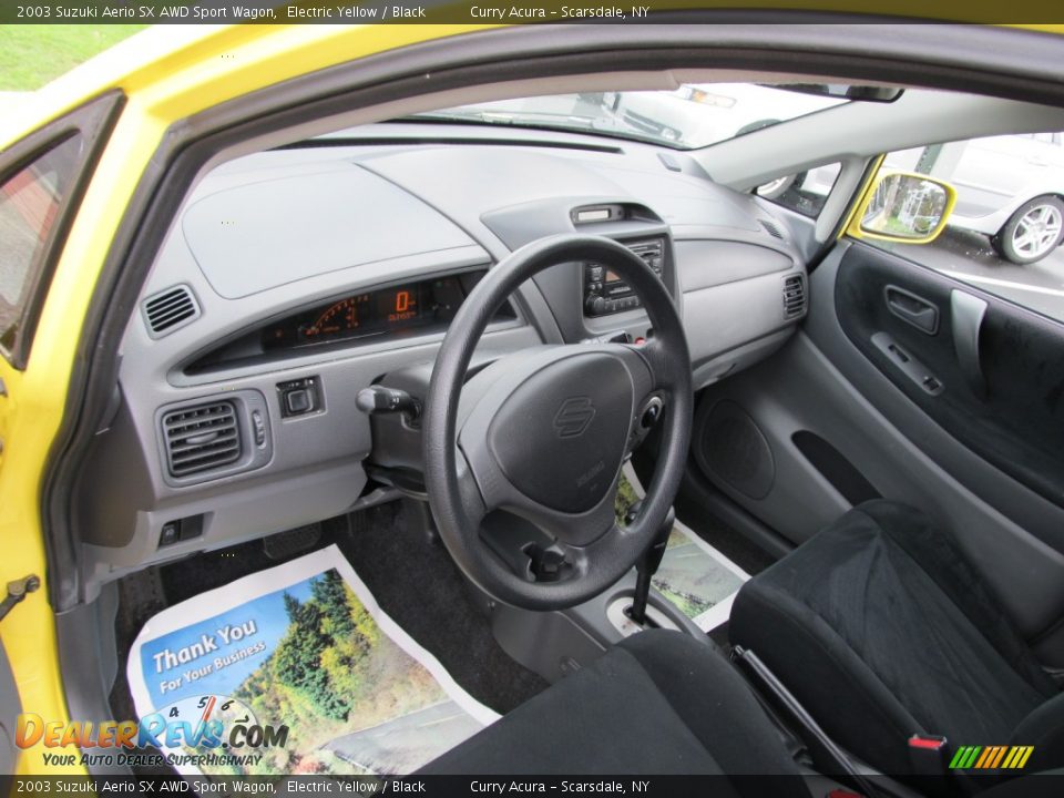 Black Interior - 2003 Suzuki Aerio SX AWD Sport Wagon Photo #13