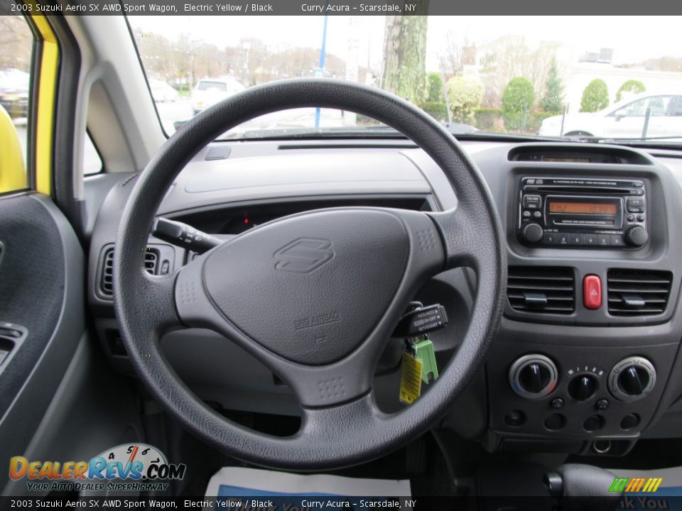 2003 Suzuki Aerio SX AWD Sport Wagon Electric Yellow / Black Photo #16