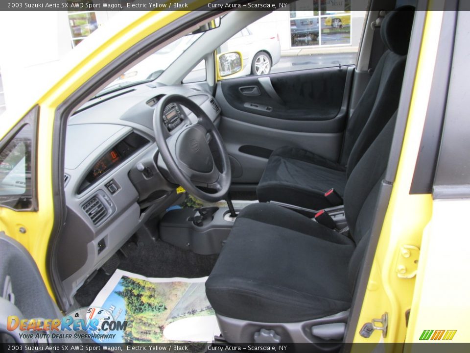 Black Interior - 2003 Suzuki Aerio SX AWD Sport Wagon Photo #20