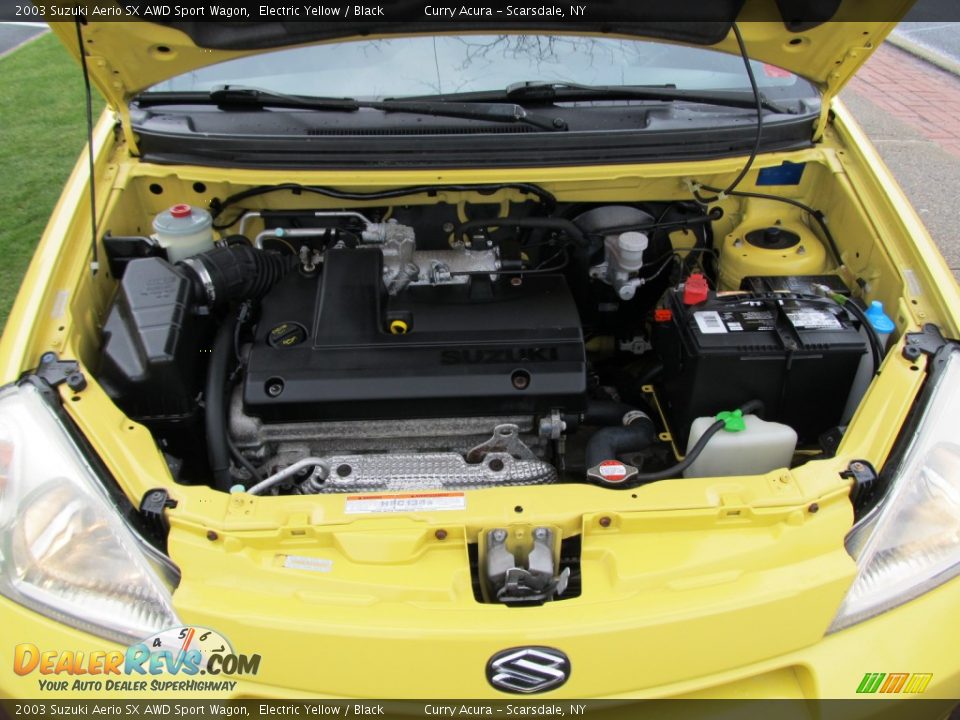 2003 Suzuki Aerio SX AWD Sport Wagon Electric Yellow / Black Photo #25