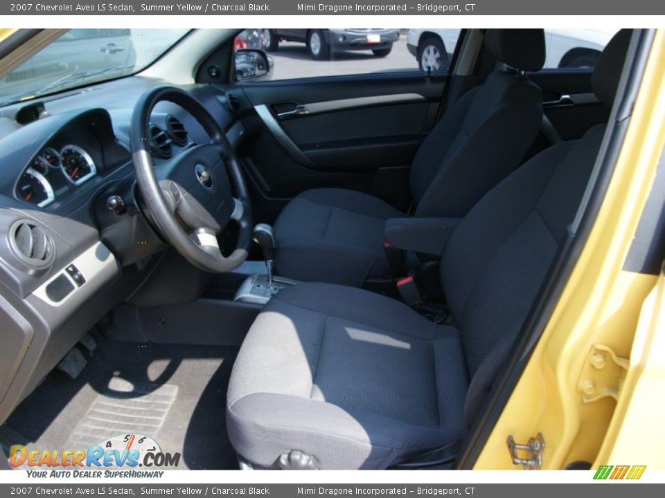 2007 Chevrolet Aveo LS Sedan Summer Yellow / Charcoal Black Photo #8