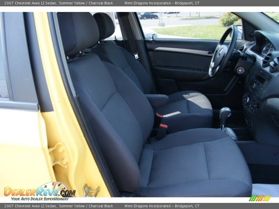 2007 Chevrolet Aveo LS Sedan Summer Yellow / Charcoal Black Photo #14