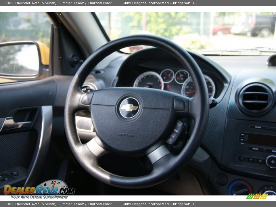 2007 Chevrolet Aveo LS Sedan Summer Yellow / Charcoal Black Photo #20