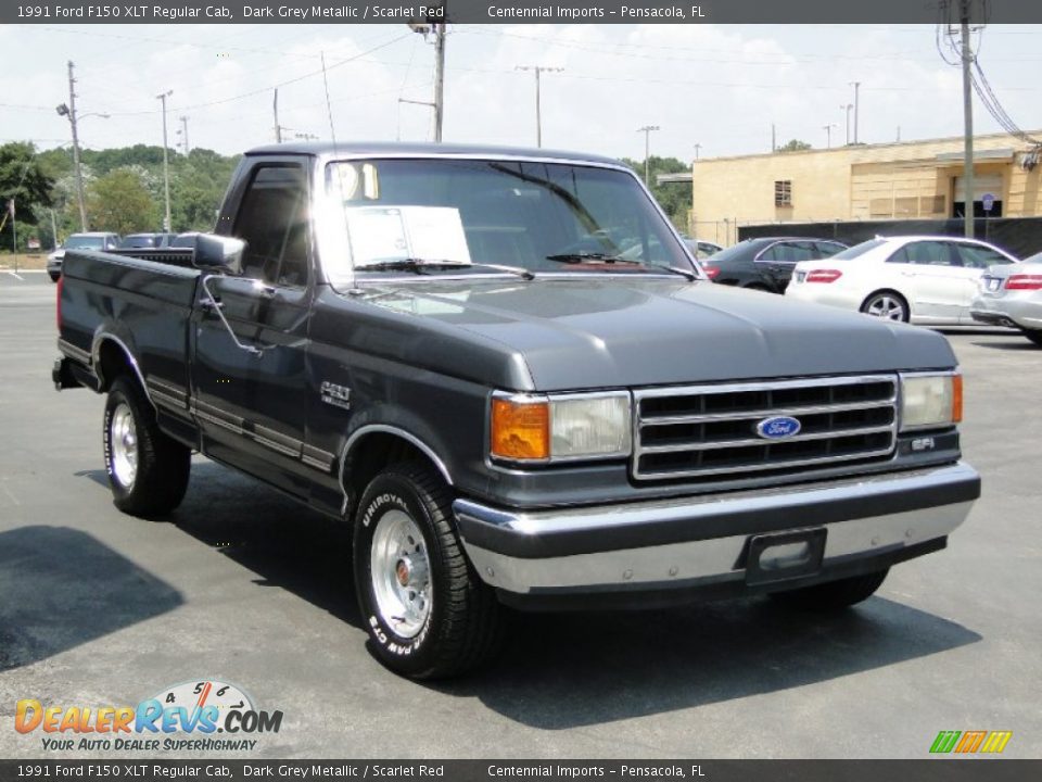 Dark Grey Metallic 1991 Ford F150 XLT Regular Cab Photo #3