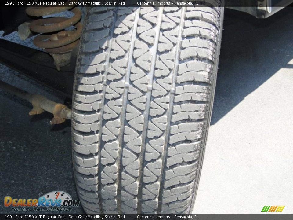 1991 Ford F150 XLT Regular Cab Dark Grey Metallic / Scarlet Red Photo #24