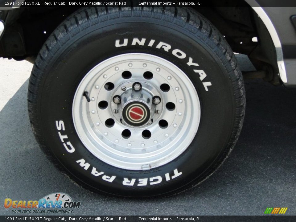 1991 Ford F150 XLT Regular Cab Dark Grey Metallic / Scarlet Red Photo #26