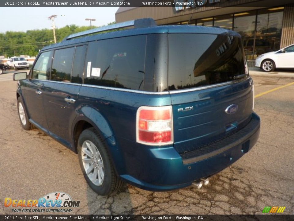 2011 Ford Flex SEL Mediterranean Blue Metallic / Medium Light Stone Photo #2