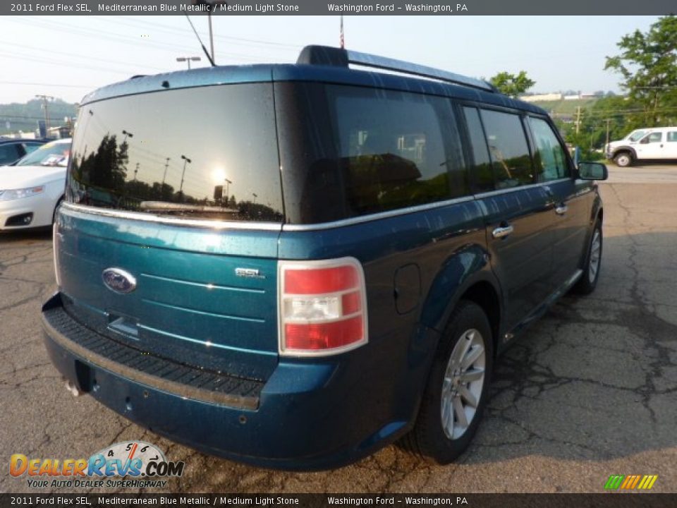 2011 Ford Flex SEL Mediterranean Blue Metallic / Medium Light Stone Photo #4