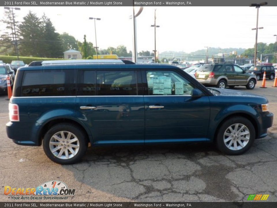 2011 Ford Flex SEL Mediterranean Blue Metallic / Medium Light Stone Photo #5