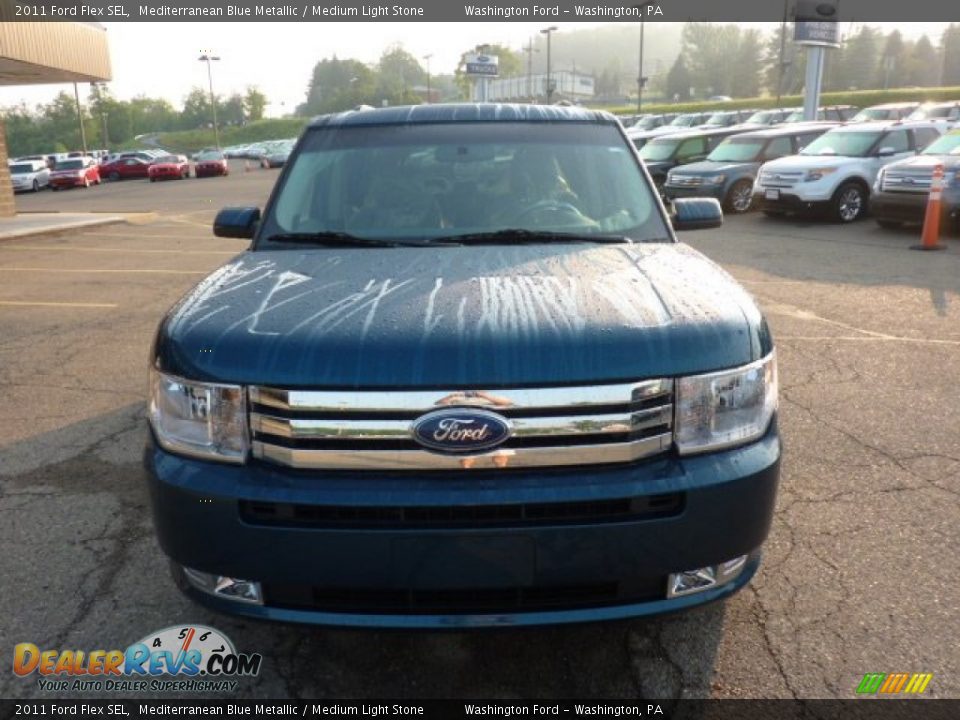 2011 Ford Flex SEL Mediterranean Blue Metallic / Medium Light Stone Photo #7