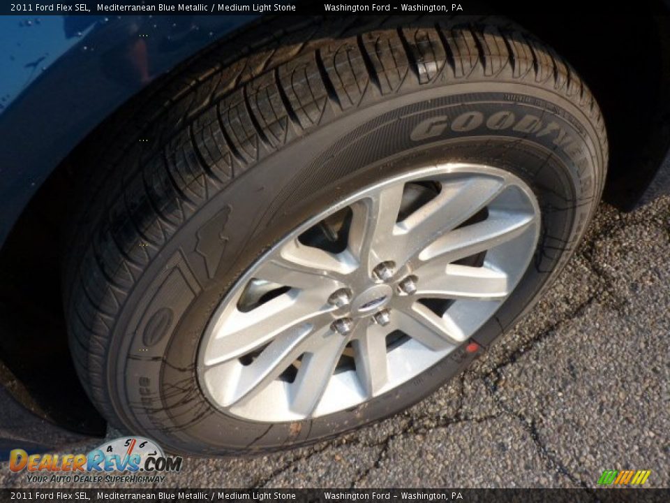 2011 Ford Flex SEL Mediterranean Blue Metallic / Medium Light Stone Photo #9