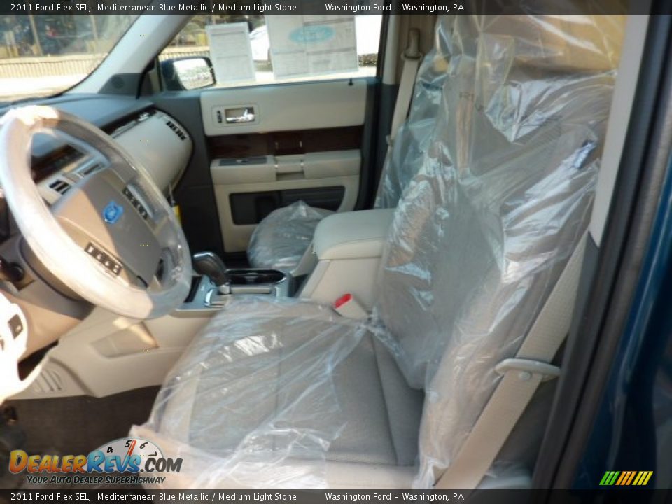 2011 Ford Flex SEL Mediterranean Blue Metallic / Medium Light Stone Photo #10