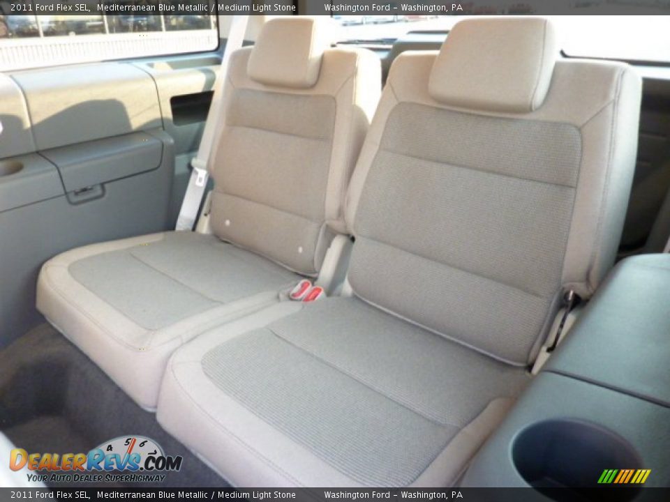 2011 Ford Flex SEL Mediterranean Blue Metallic / Medium Light Stone Photo #12