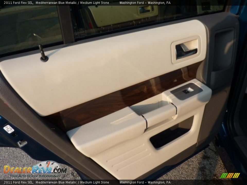 2011 Ford Flex SEL Mediterranean Blue Metallic / Medium Light Stone Photo #14