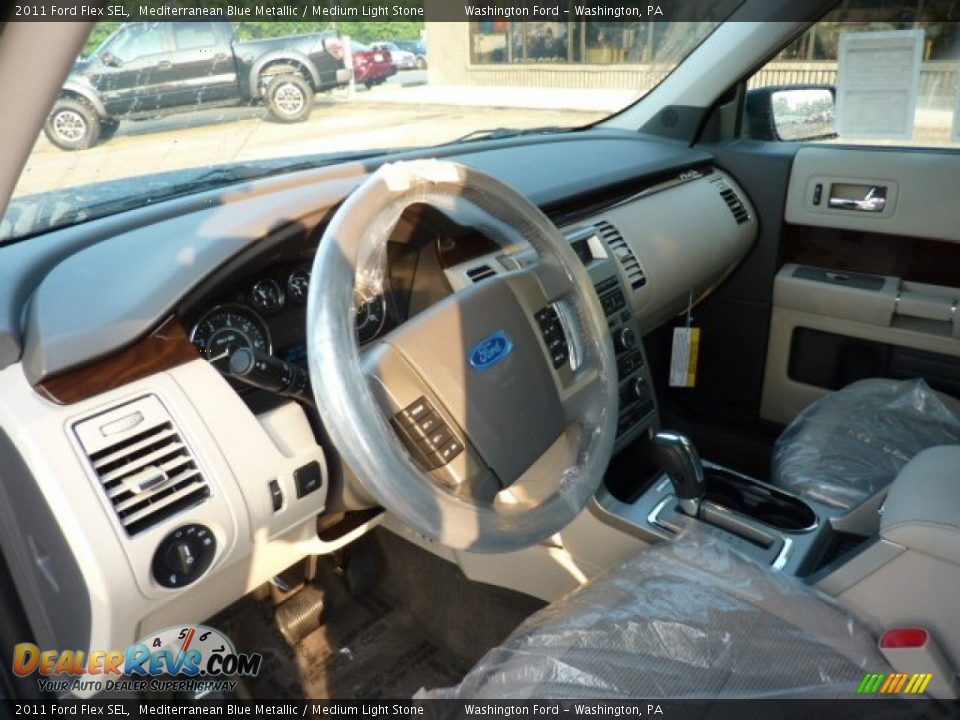 2011 Ford Flex SEL Mediterranean Blue Metallic / Medium Light Stone Photo #16