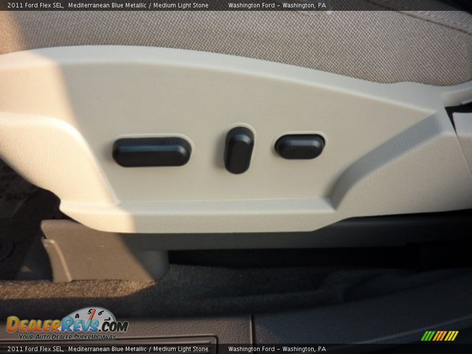 2011 Ford Flex SEL Mediterranean Blue Metallic / Medium Light Stone Photo #17