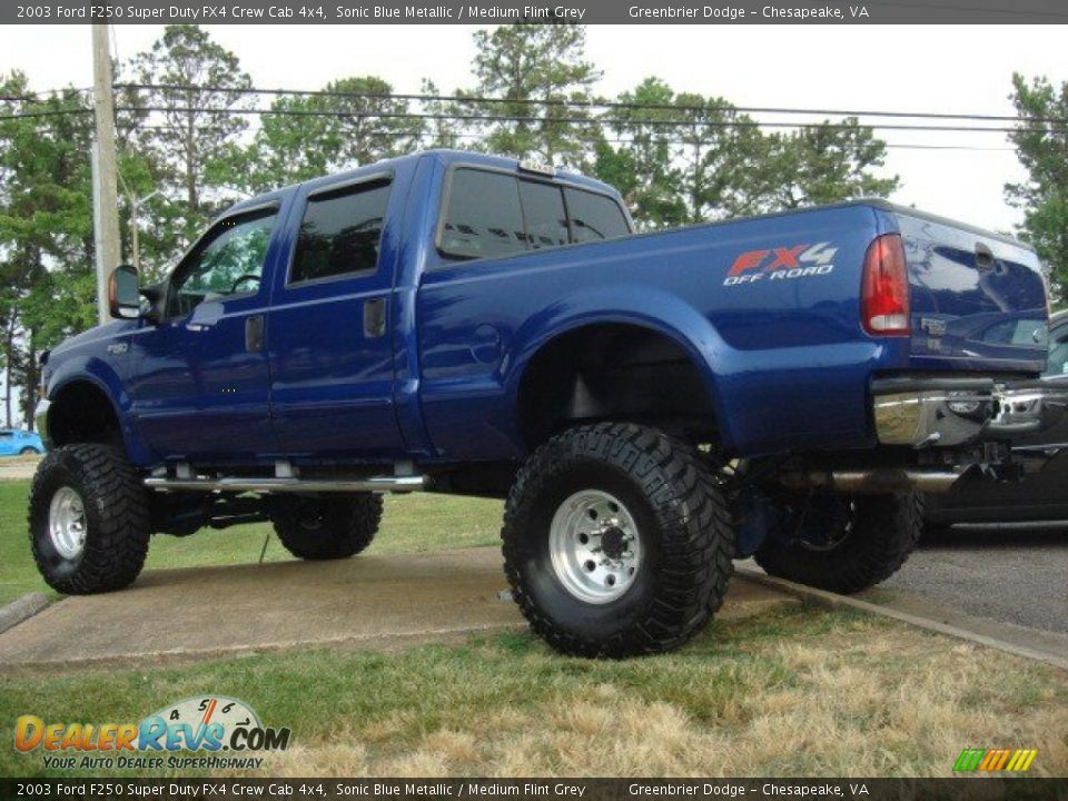 Sonic Blue Metallic 2003 Ford F250 Super Duty FX4 Crew Cab 4x4 Photo #3