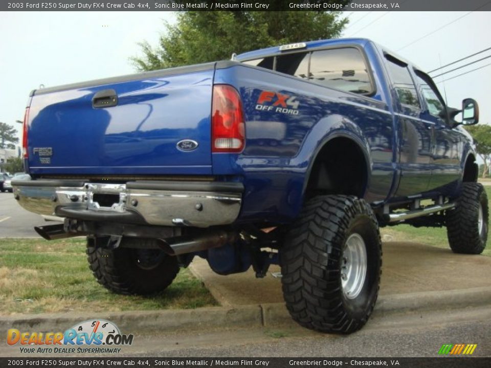 Sonic Blue Metallic 2003 Ford F250 Super Duty FX4 Crew Cab 4x4 Photo #4