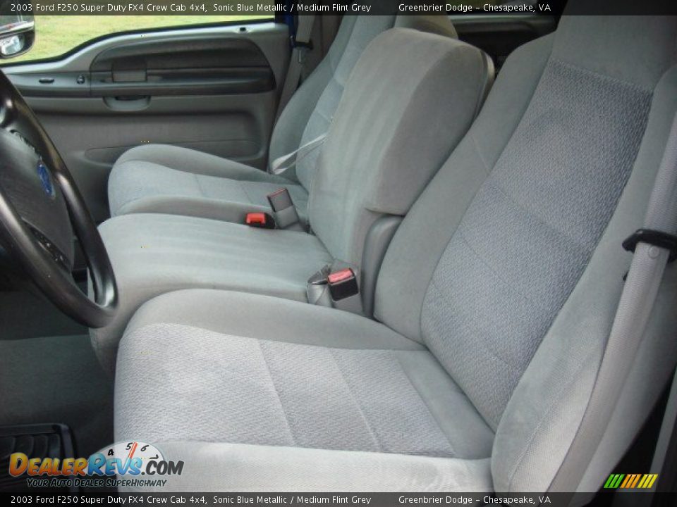 Medium Flint Grey Interior - 2003 Ford F250 Super Duty FX4 Crew Cab 4x4 Photo #7