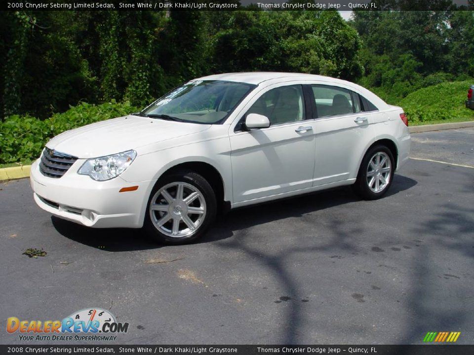 2008 Chrysler Sebring Limited Sedan Stone White / Dark Khaki/Light Graystone Photo #1