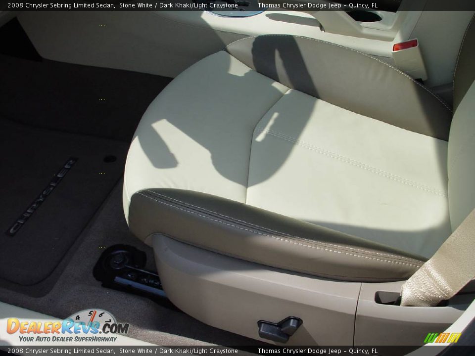 2008 Chrysler Sebring Limited Sedan Stone White / Dark Khaki/Light Graystone Photo #5