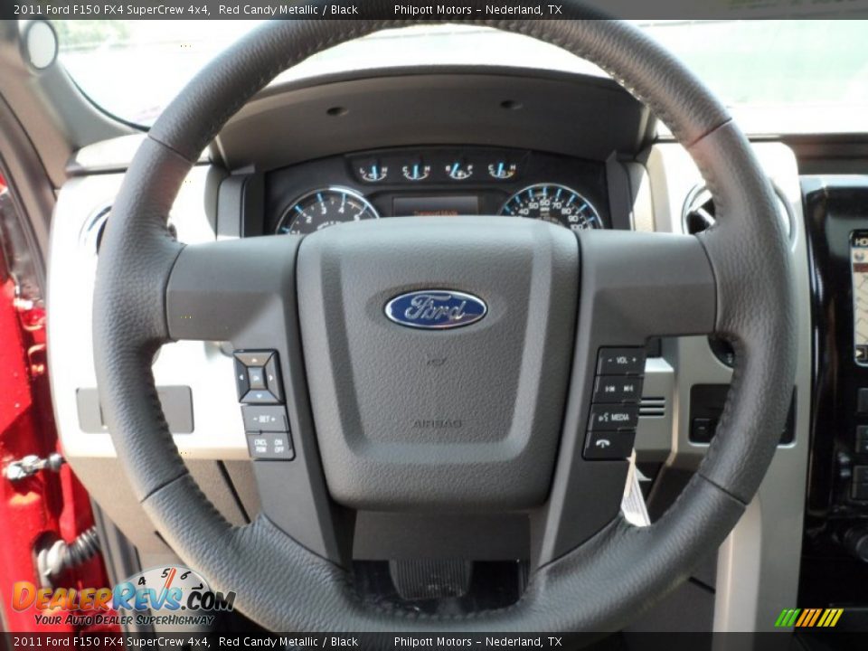 2011 Ford F150 FX4 SuperCrew 4x4 Steering Wheel Photo #36