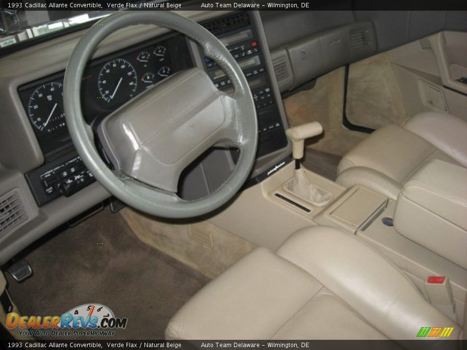 Natural Beige Interior - 1993 Cadillac Allante Convertible Photo #8