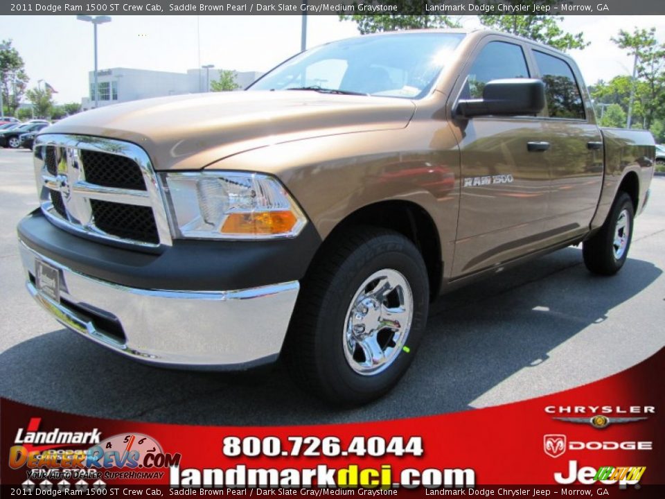 2011 Dodge Ram 1500 ST Crew Cab Saddle Brown Pearl / Dark Slate Gray/Medium Graystone Photo #1