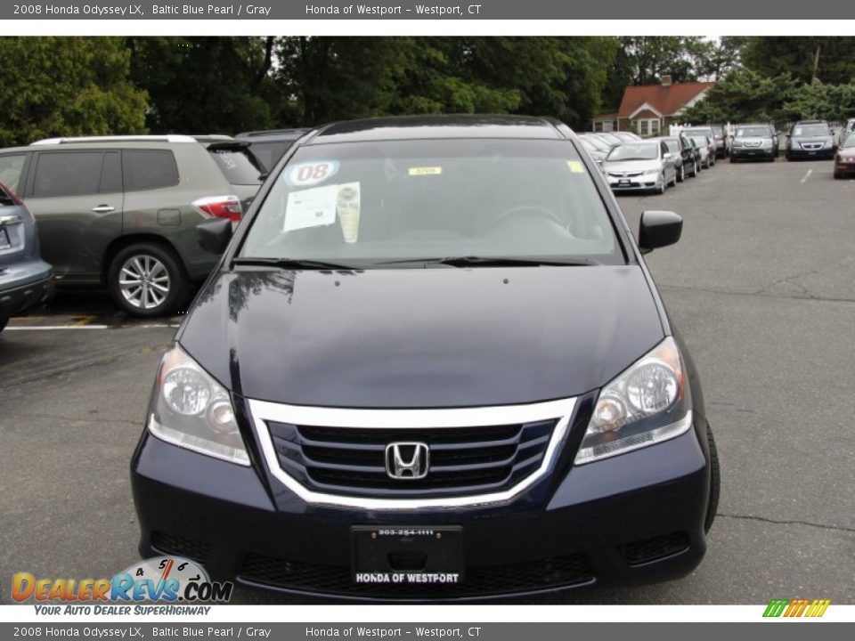 2008 Honda Odyssey LX Baltic Blue Pearl / Gray Photo #2