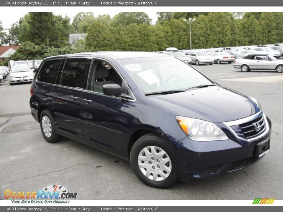 2008 Honda Odyssey LX Baltic Blue Pearl / Gray Photo #3