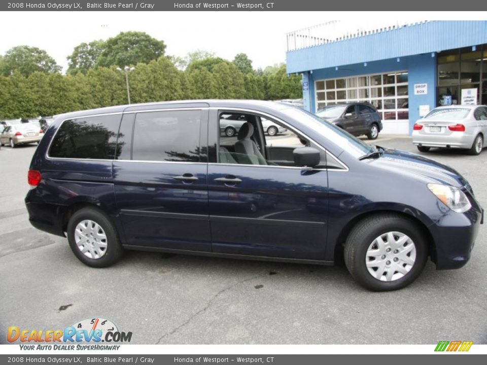 2008 Honda Odyssey LX Baltic Blue Pearl / Gray Photo #4