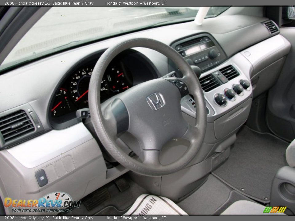 2008 Honda Odyssey LX Baltic Blue Pearl / Gray Photo #12