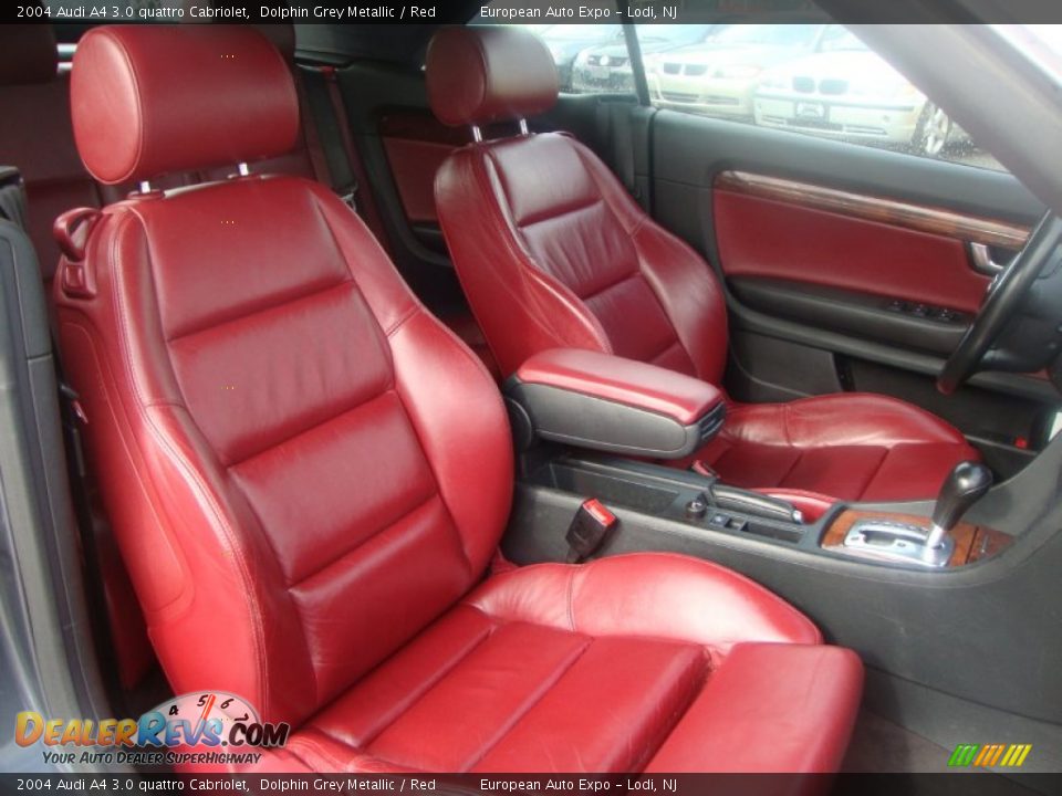 Red Interior 2004 Audi A4 3 0 Quattro Cabriolet Photo 7