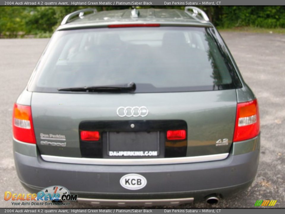 2004 Audi Allroad 4.2 quattro Avant Highland Green Metallic / Platinum/Saber Black Photo #8