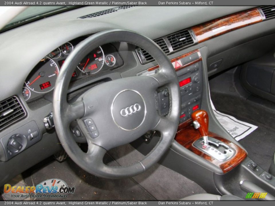 2004 Audi Allroad 4.2 quattro Avant Highland Green Metallic / Platinum/Saber Black Photo #13