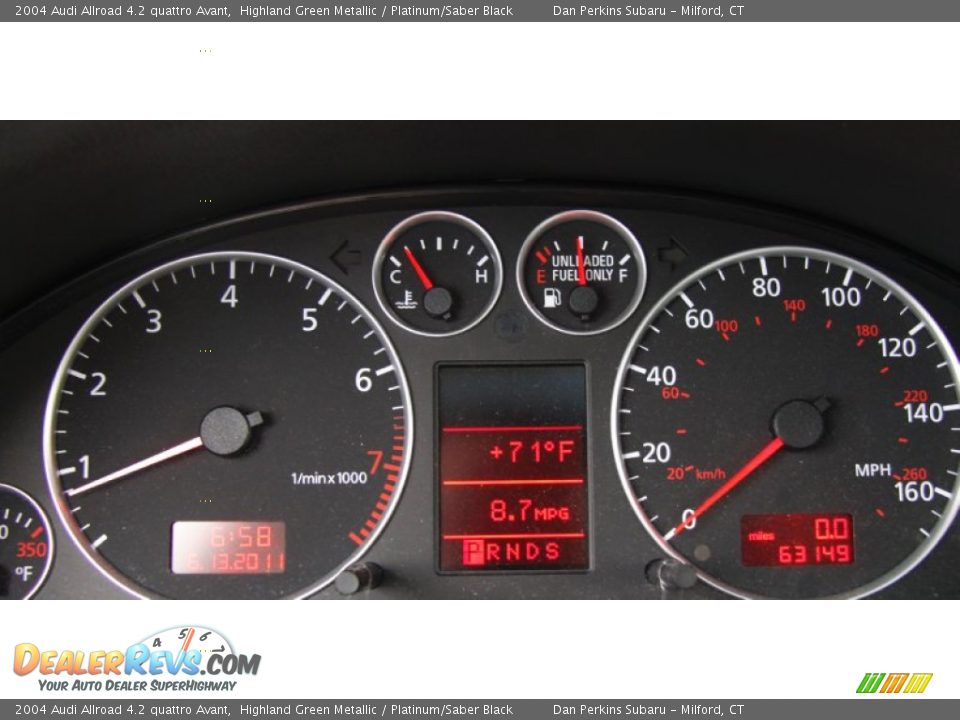 2004 Audi Allroad 4.2 quattro Avant Gauges Photo #25