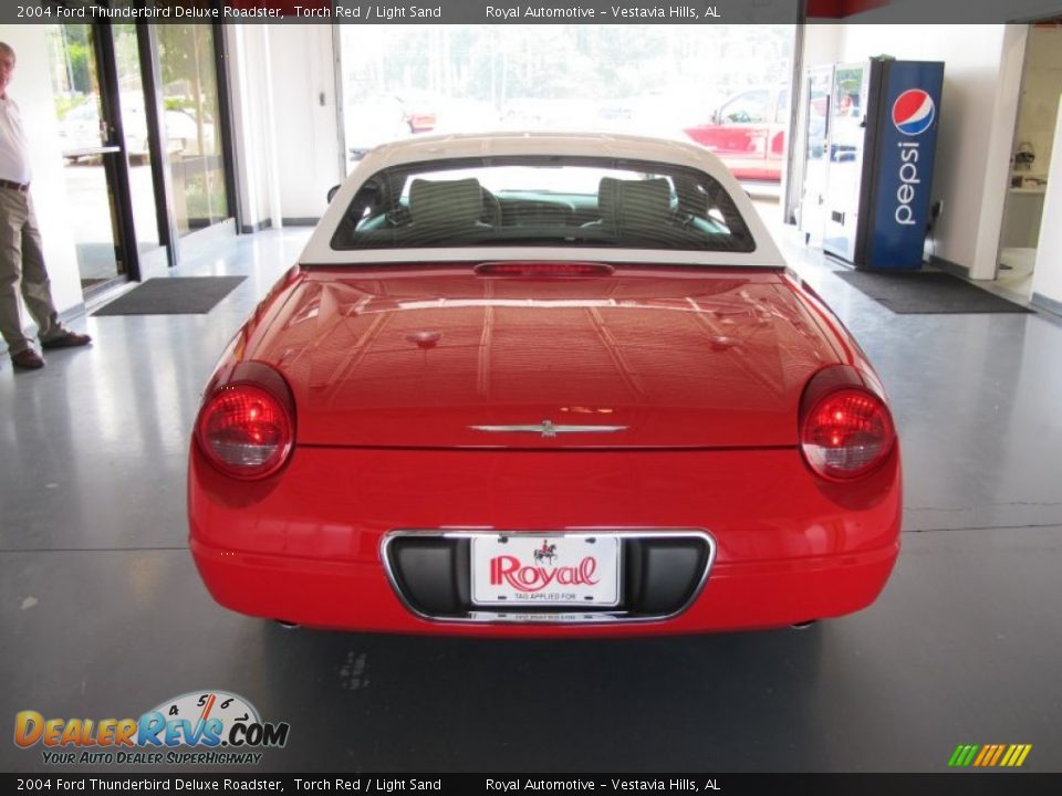 2004 Ford Thunderbird Deluxe Roadster Torch Red / Light Sand Photo #3