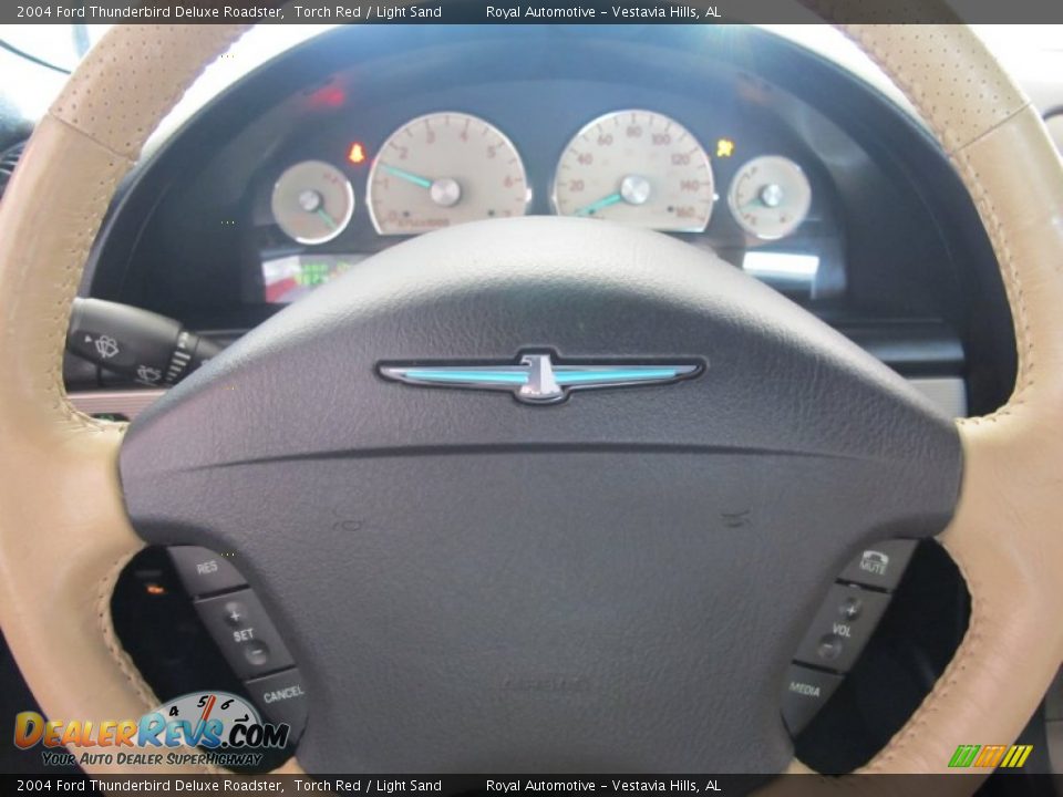 2004 Ford Thunderbird Deluxe Roadster Torch Red / Light Sand Photo #12