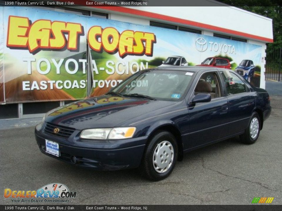 1998 Toyota Camry LE Dark Blue / Oak Photo #3