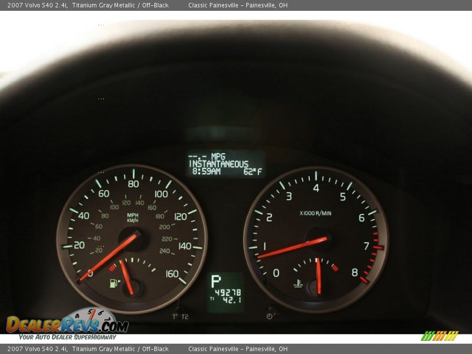 2007 Volvo S40 2.4i Gauges Photo #12