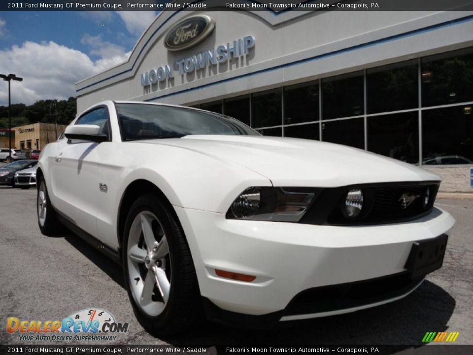 2011 Ford Mustang GT Premium Coupe Performance White / Saddle Photo #1