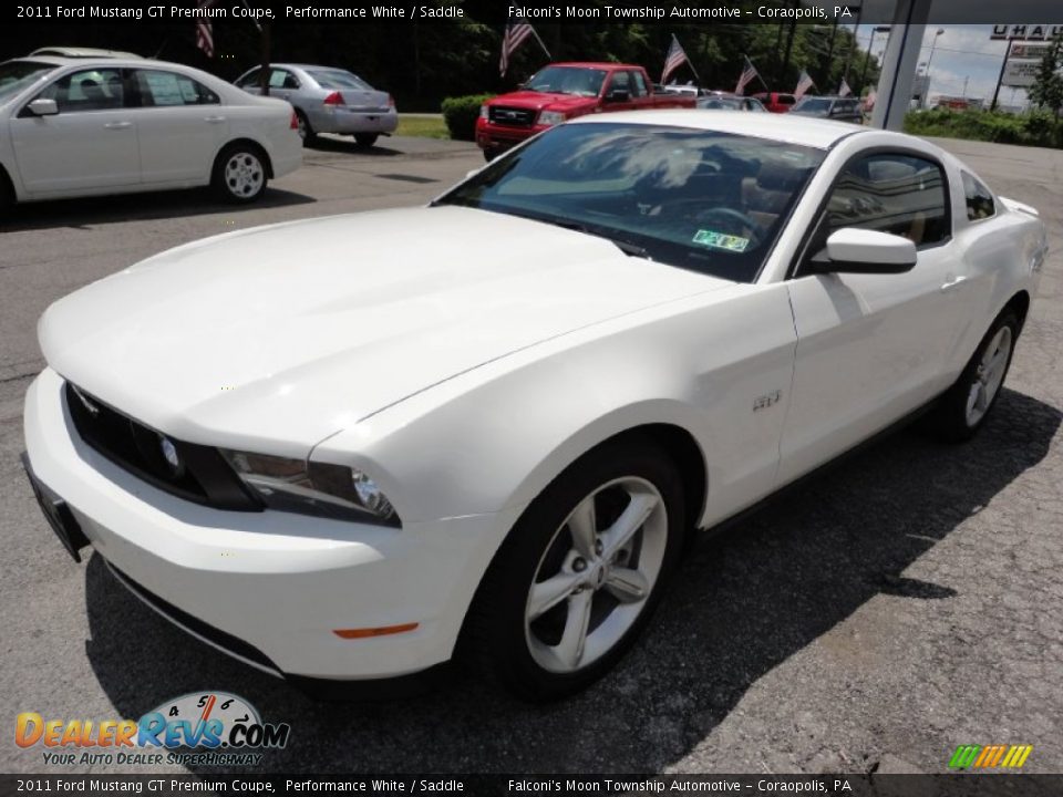 Front 3/4 View of 2011 Ford Mustang GT Premium Coupe Photo #2