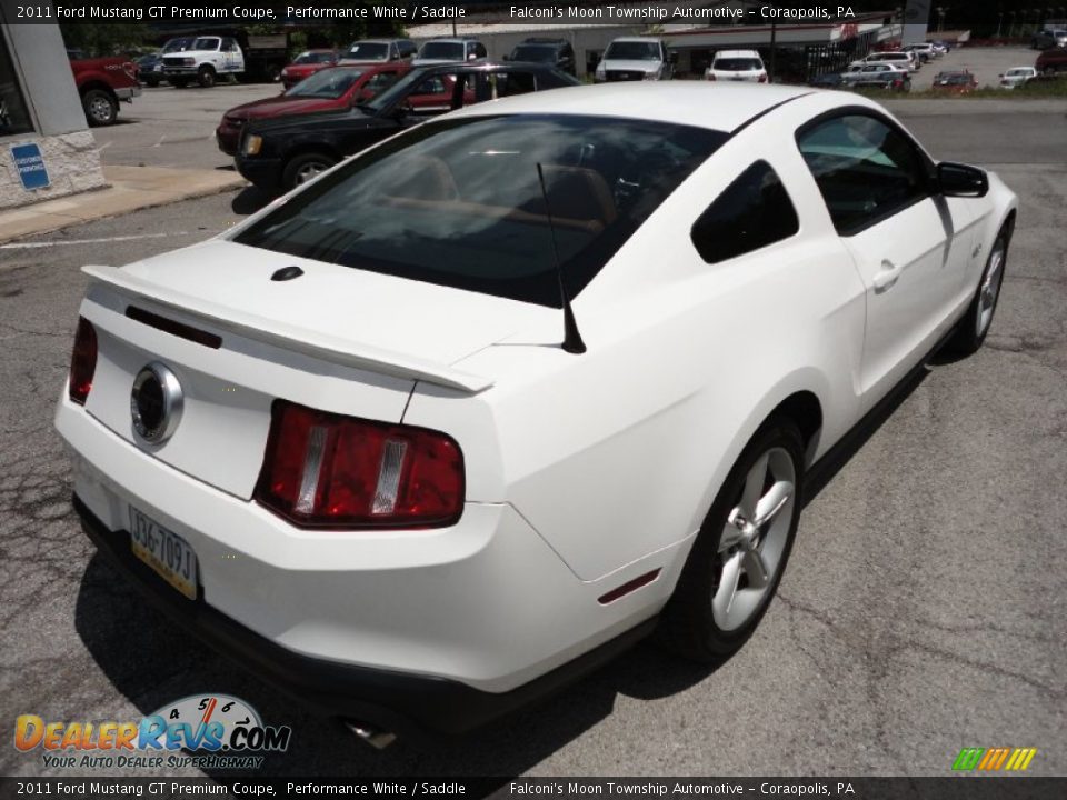 2011 Ford Mustang GT Premium Coupe Performance White / Saddle Photo #4