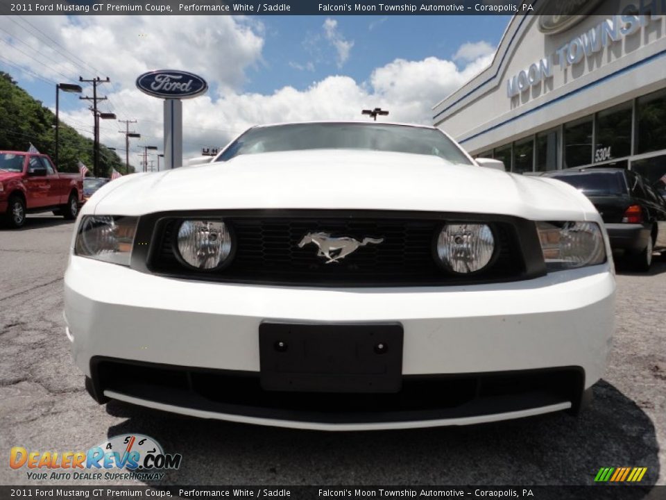 2011 Ford Mustang GT Premium Coupe Performance White / Saddle Photo #7