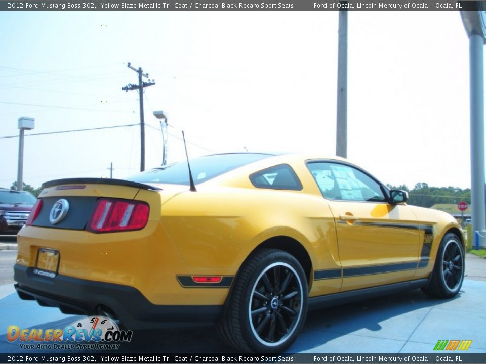 Yellow Blaze Metallic Tri-Coat 2012 Ford Mustang Boss 302 Photo #3