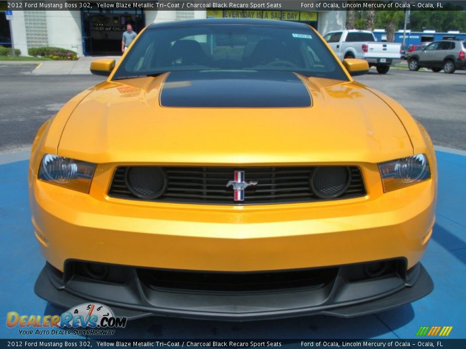 Yellow Blaze Metallic Tri-Coat 2012 Ford Mustang Boss 302 Photo #4